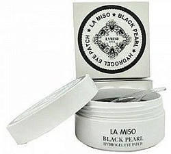 La Miso Hydrogel Eye Patch Black Pearl Гидрогелевые патчи с черным жемчугом для кожи вокруг глаз 60 шт