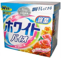 Nihon Стиральный порошок с кондиционером White Bio Plus Antibacterial Sweet Floral со сладким цветочным ароматом 0,9 кг