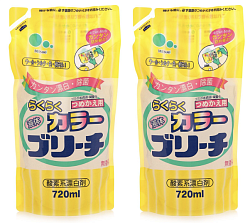 Mitsuei Кислородный отбеливатель для цветных вещей мягкая упаковка 720 мл * 2 шт.