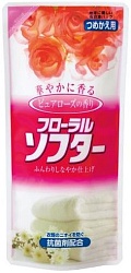 Nihon Смягчающий кондиционер-ополаскиватель Softener floral pure rose scent с ароматом букета роз мягкая упаковка 500 мл