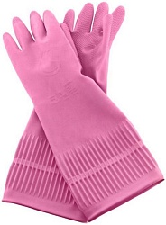 Clean Wrap Перчатки из натурального латекса c внутренним покрытием розовые размер XL 1 пара