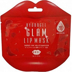 BeauuGreen Hydrogel Glam Lip Mask Rose Гидрогелевая маска для губ с экстрактом розы