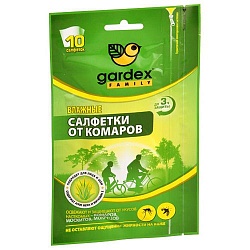 Gardex салфетки влажные от комаров 10 шт
