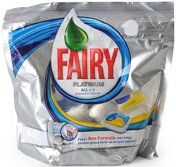 Fairy Platinum All in 1 Средство для мытья посуды в капсулах для автоматических посудомоечных машин 10 шт