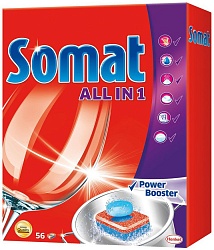 Somat таблетки для посудомоечных машин Всё в 1 56 шт