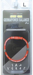 M-Kaep Германиевый браслет с усиленной застёжкой для занятий спортом и активного образа жизни размер L 19,7 см красный