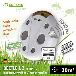 Isotronic Beetle L2 Мобильный ультразвуковой отпугиватель комаров и блох (на батарейках)