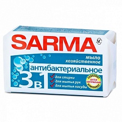 Sarma Мыло хозяйственное с антибактериальным эффектом, 140 г