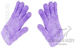 Белый Кот Комплект из 2-х универсальных перчаток Nano Sliced лиловых 21х12 см