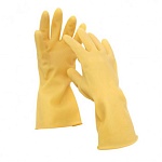 Высококачественные резиновые  латексные перчатки Just Gloves Rubberex, размер М, цвет желтый