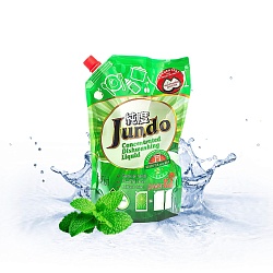 Jundo Концентрированный гель с гиалуроновой кислотой для мытья посуды и детских принадлежностей Green tea with Mint 800 мл