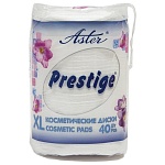 Aster Ватные диски косметические 40 шт., Prestige XL, 100% хлопок
