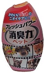ST Shoushuuriki Жидкий дезодорант–ароматизатор для комнат против запаха домашних животных c ароматом фруктового сада 400 мл