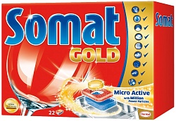 Somat таблетки для посудомоечных машин "Голд Табс" 22 шт