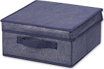 Hausmann Коробка для хранения с крышкой 30х30х15 синяя