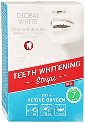 Global White Полоски для отбеливания зубов Teeth whitening strips 7 дней