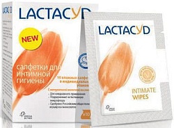 Lactacyd Femina Салфетки для интимной гигиены в индивидуальной упаковке 10 шт
