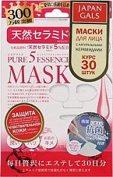Japan Gals Маска с натуральными керамидами Pure 5 Essential 30 шт