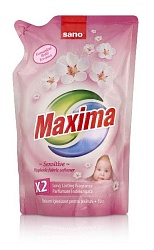 Sano Maxima Смягчитель для белья Sensitive 5 в 1: аромат, нейтрализация запаха, мягкость, антистатик, лёгкая глажка запасной блок 1 л