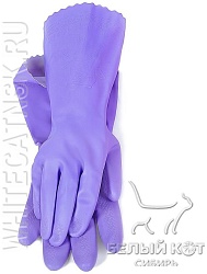 Защитные виниловые перчатки Блеск фиолетовые размер M