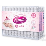 SMILE Baby Детские ватные палочки с ограничителем 60 шт.