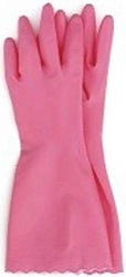 Catchmop Перчатки латексные с хлопковым покрытием внутри MJ Premium размер M розовые