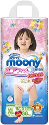Moony Man трусики для девочек XL 12-17 кг 38 шт