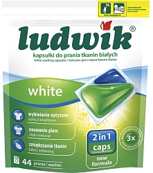 Ludwik Гелевые капсулы для стирки белых тканей White 2 в 1 44 шт