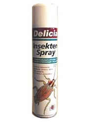 Delicia Универсальный аэрозоль от любых летающих и ползающих насекомых (мухи, тараканы, комары, муравьи, моль и пр.) 400 мл