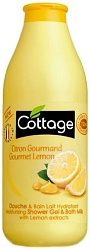 Cottage Гель для душа + пена для ванн Увлажняющий Лимон 750 мл