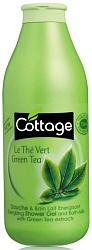 Cottage Гель для душа + пена для ванн Бодрящий Зелёный чай 750 мл