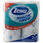Zewa полотенца кухонные "Wisch & Weg" 2-хслойные с рисунком 2 шт.