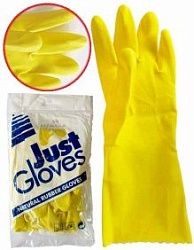 Rubberex Перчатки резиновые Just Gloves жёлтые большие L