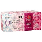 Maneki туалетная бумага "Kabi" 3 слоя, 280 листов, 39.2 метра, гладкая, с ароматом ириса, тон белая, 10 рулонов