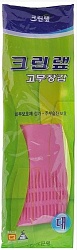 Clean Wrap Перчатки из натурального латекса c внутренним покрытием розовые, размер L, 1 пара
