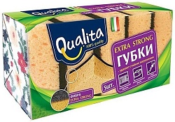 Qualita кухонные губки для посуды "Extra Strong" 5 шт