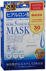 Japan Gals Маски для лица Pure 5 Essential с гиалуроновой кислотой 30 шт
