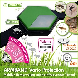 Isotronic Armband Мобильный отпугиватель браслет от комаров, тараканов, мух, мышей