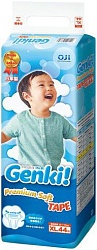 Nepia Genki! Детские подгузники для мальчиков и девочек 44 шт 12-17 кг Размер XL