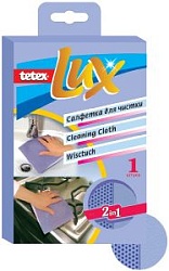 Tetex Lux Салфетка для чистки 2 в 1 в картонной упаковке 34х34 см 1 шт