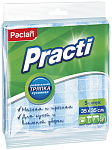 Paclan Practi Универсальная салфетка для сухой и влажной уборки 35х35 см голубая, розовая 5 шт.