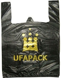 Ufapack Пакет-майка Корона чёрный 40 х 18 х 68 см