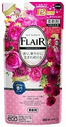 Kao Flair Floral Suite Арома Кондиционер для белья свежий цветочный аромат мягкая упаковка 480 мл