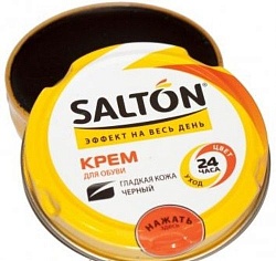 Salton крем для обуви из гладкой кожи, тон черный, 50 мл