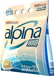 Alpina Стиральный порошок автомат White Shine 1,5 кг