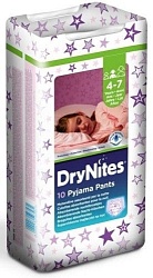 Huggies трусики для девочек DryNights 4-7 лет 10 шт
