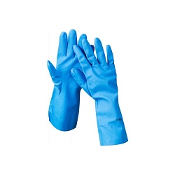 Высококачественные резиновые  латексные Just Gloves Proff Comfort  с напылением Размер М, голубые