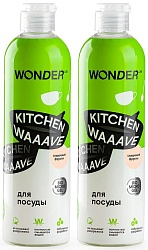 Wonderlab Гель для мытья посуды Kitchen Waaave Сливочные фрукты 1 л