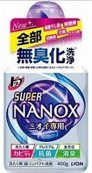 Lion Top Super Nanox Жидкое средство для стирки сильнозагрязненного белья с дезодорирующим эффектом 450 гр