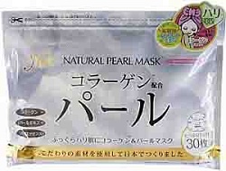 Japan Gals Натуральные маски для лица с экстрактом жемчуга 30 шт